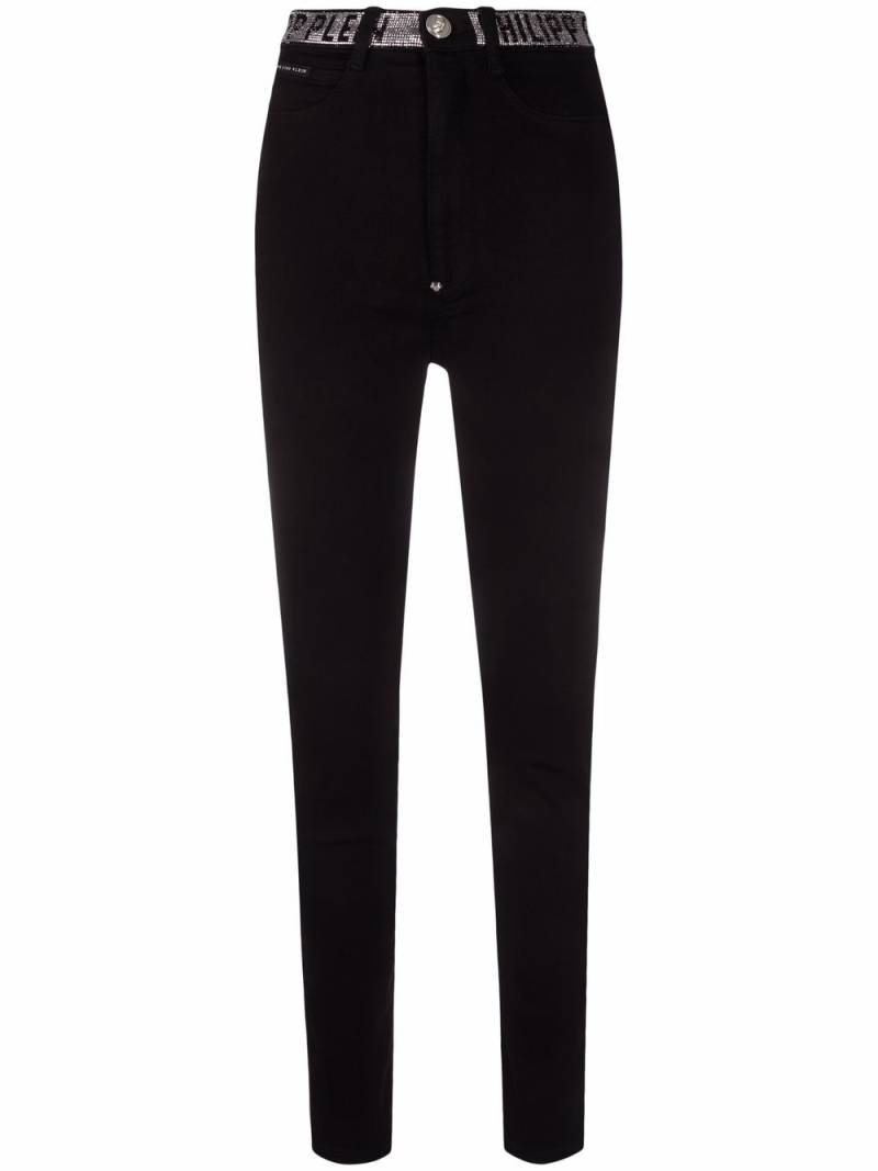 Philipp Plein Stones super high waist jeggings - Black von Philipp Plein