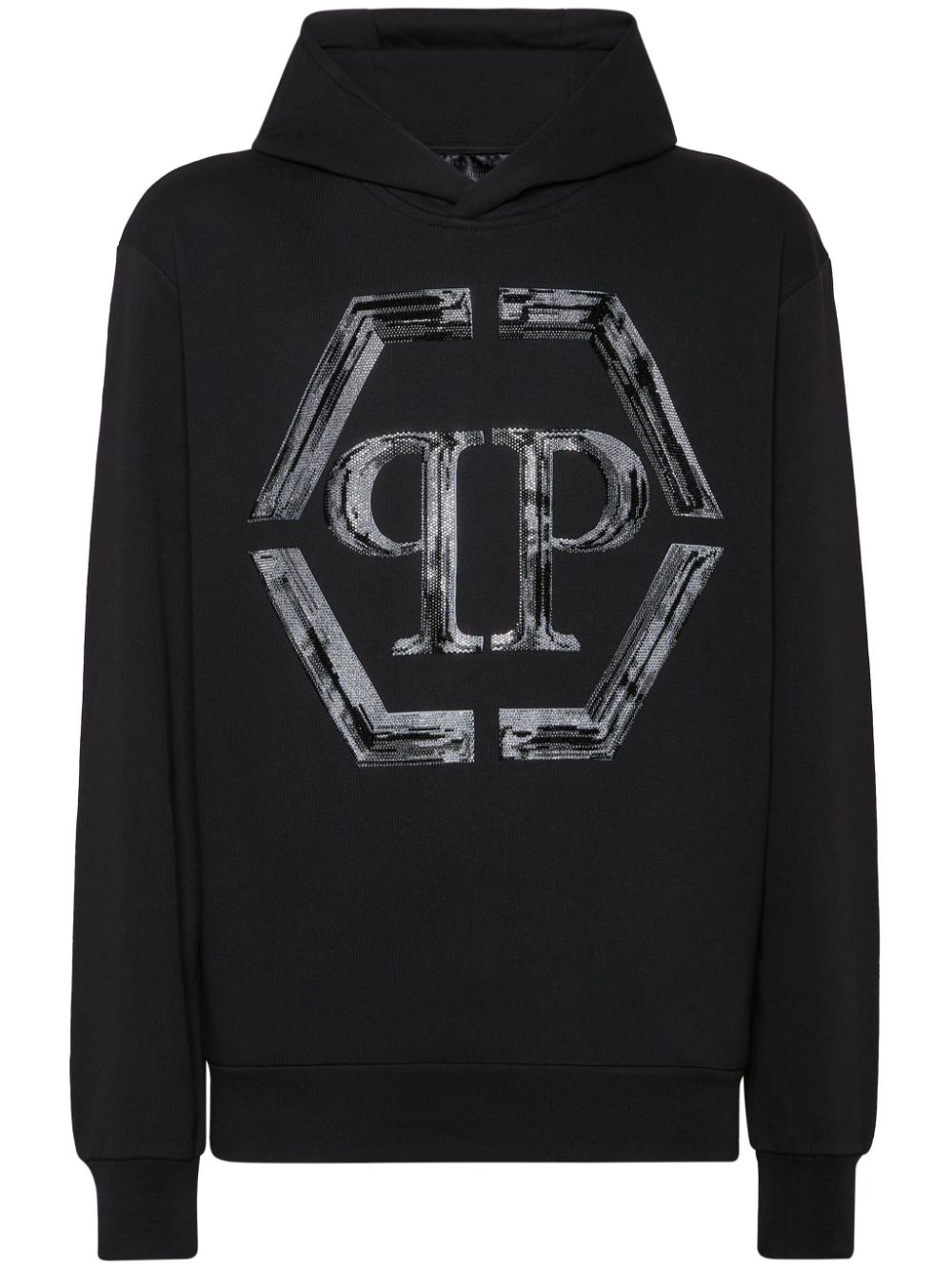 Philipp Plein Strass Hexagon hoodie - Black von Philipp Plein