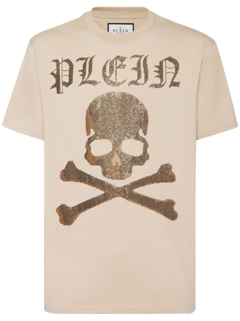 Philipp Plein Strass Skull & Bones T-shirt - Neutrals von Philipp Plein