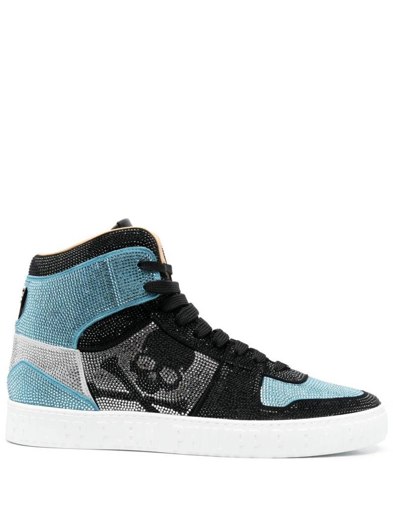 Philipp Plein Strass high-top sneakers - Blue von Philipp Plein