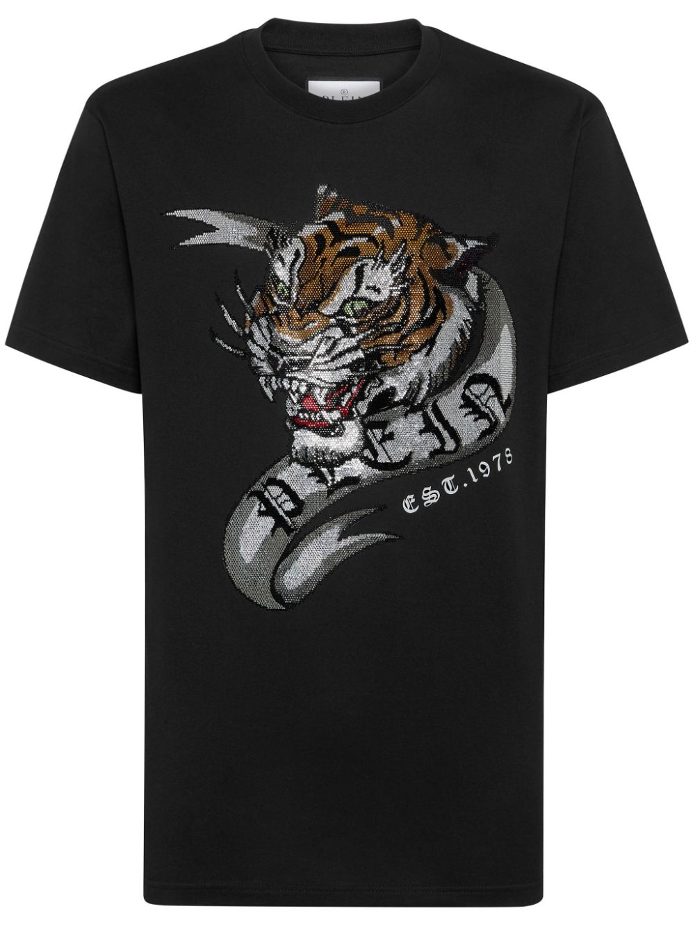 Philipp Plein Tattoo-print cotton T-shirt - Black von Philipp Plein