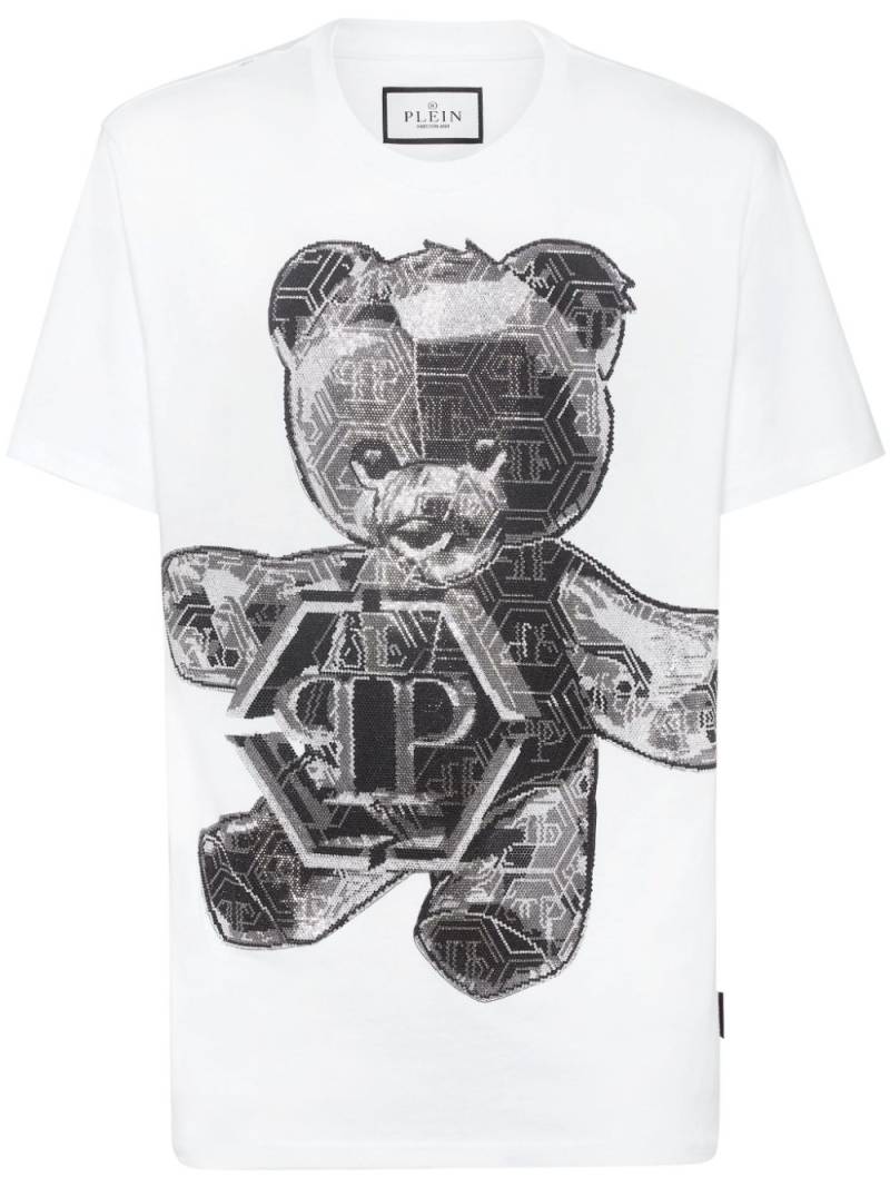 Philipp Plein Teddy Bear-appliqué cotton shirt - White von Philipp Plein