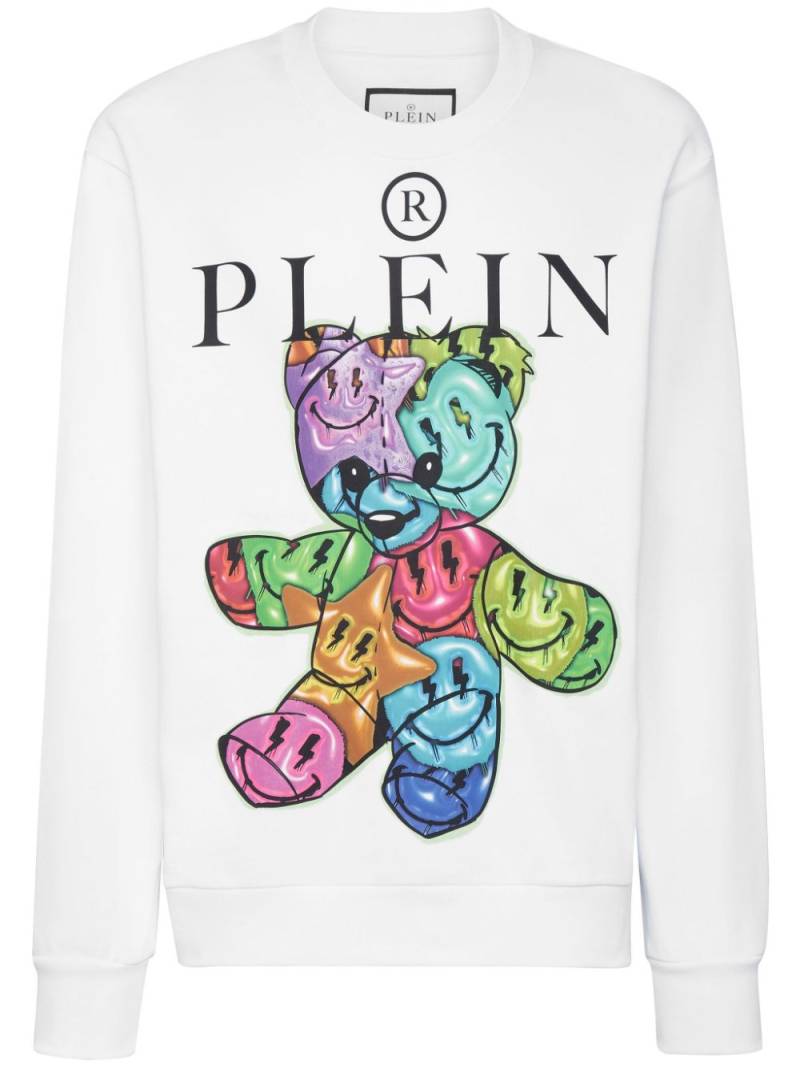 Philipp Plein Teddy Bear cotton sweatshirt - White von Philipp Plein