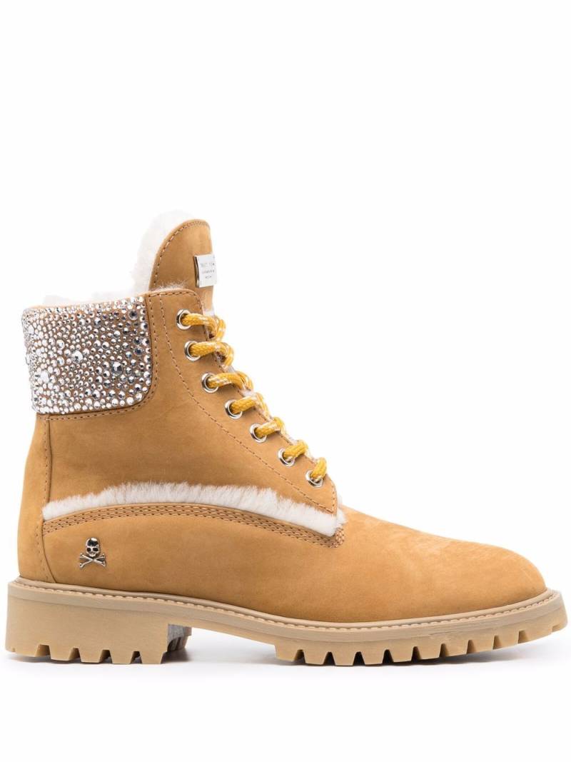 Philipp Plein The Hunter nubuck hiking boots - Neutrals von Philipp Plein