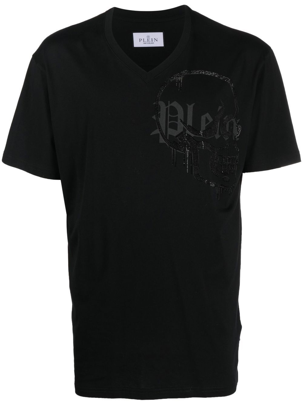 Philipp Plein V-neck logo T-shirt - Black von Philipp Plein