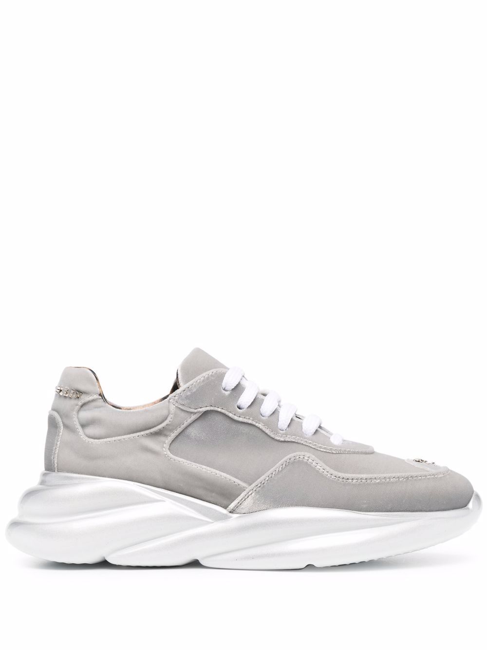 Philipp Plein Velvet Runner metallic-effect sneakers - Silver von Philipp Plein