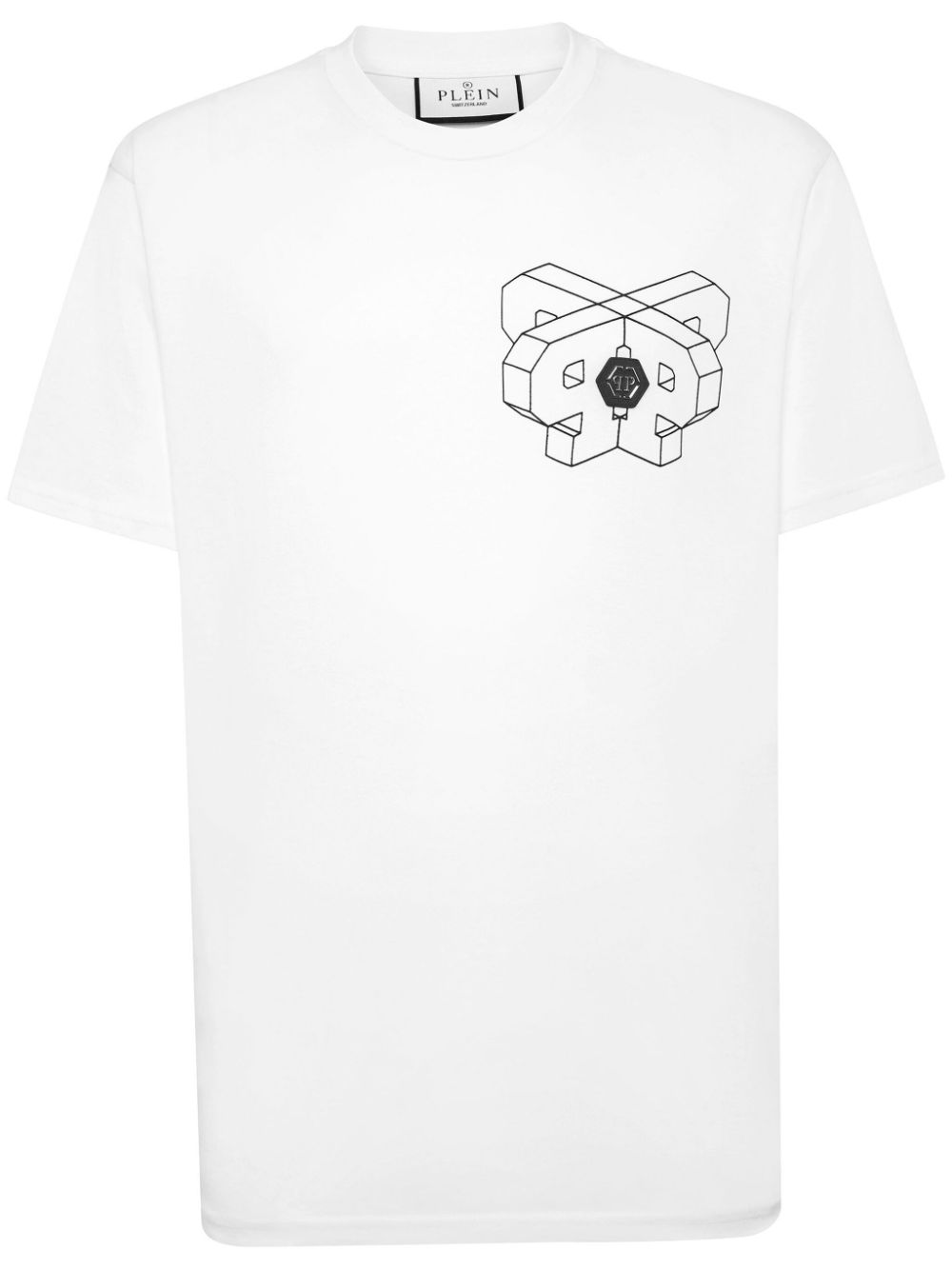 Philipp Plein Wire Frame cotton T-shirt - White von Philipp Plein