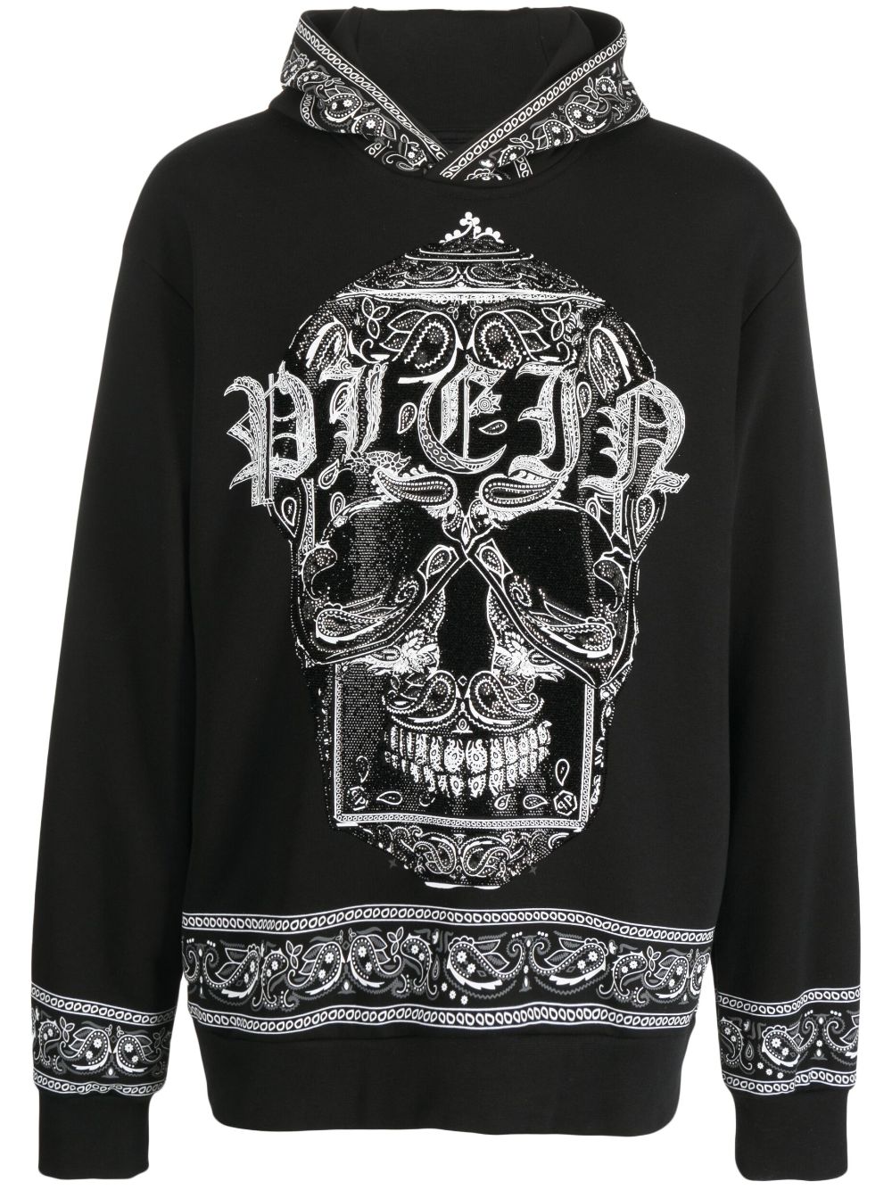 Philipp Plein bandana-print hoodie - Black von Philipp Plein