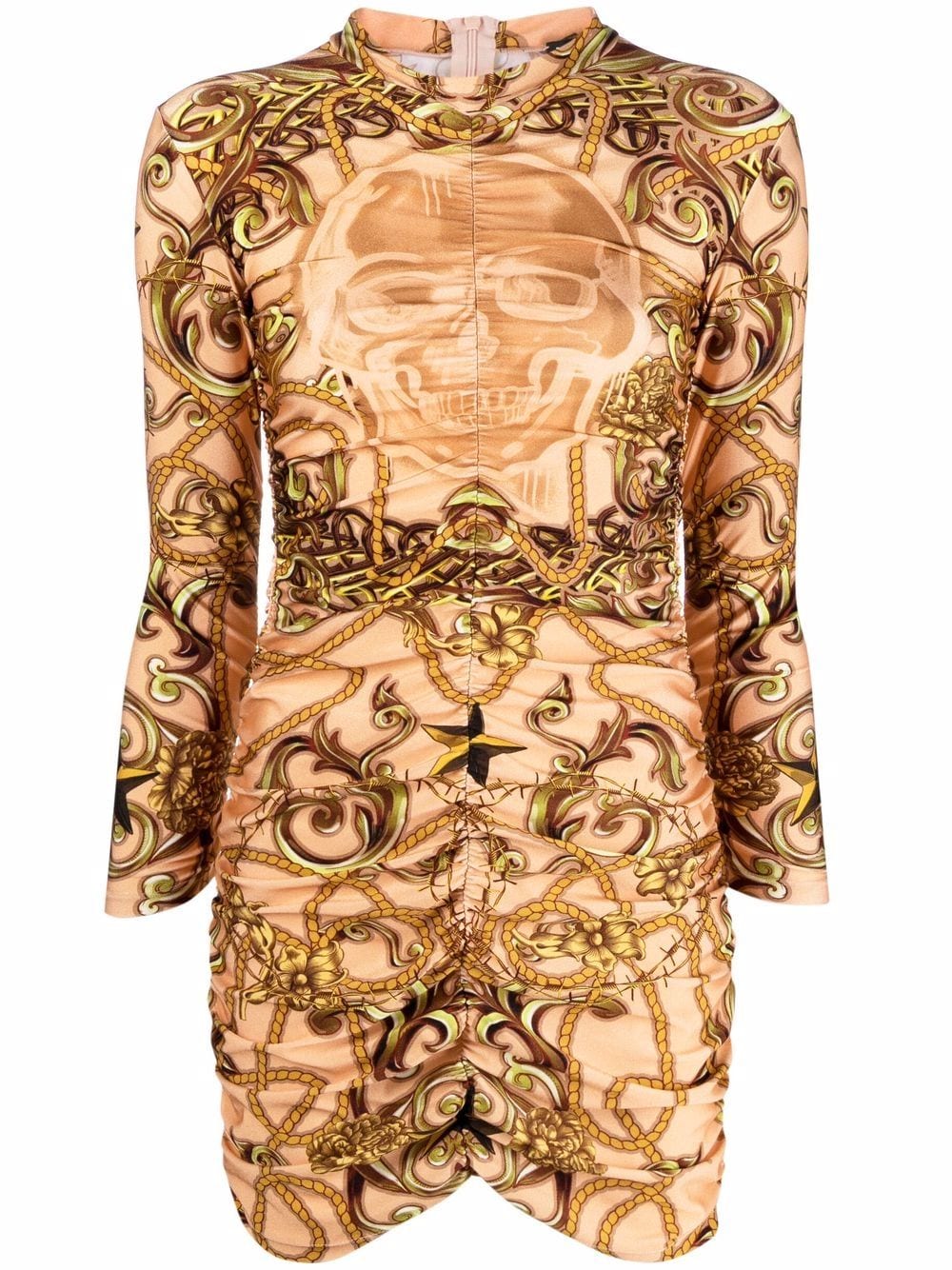 Philipp Plein baroque-print bodycon dress - Neutrals von Philipp Plein