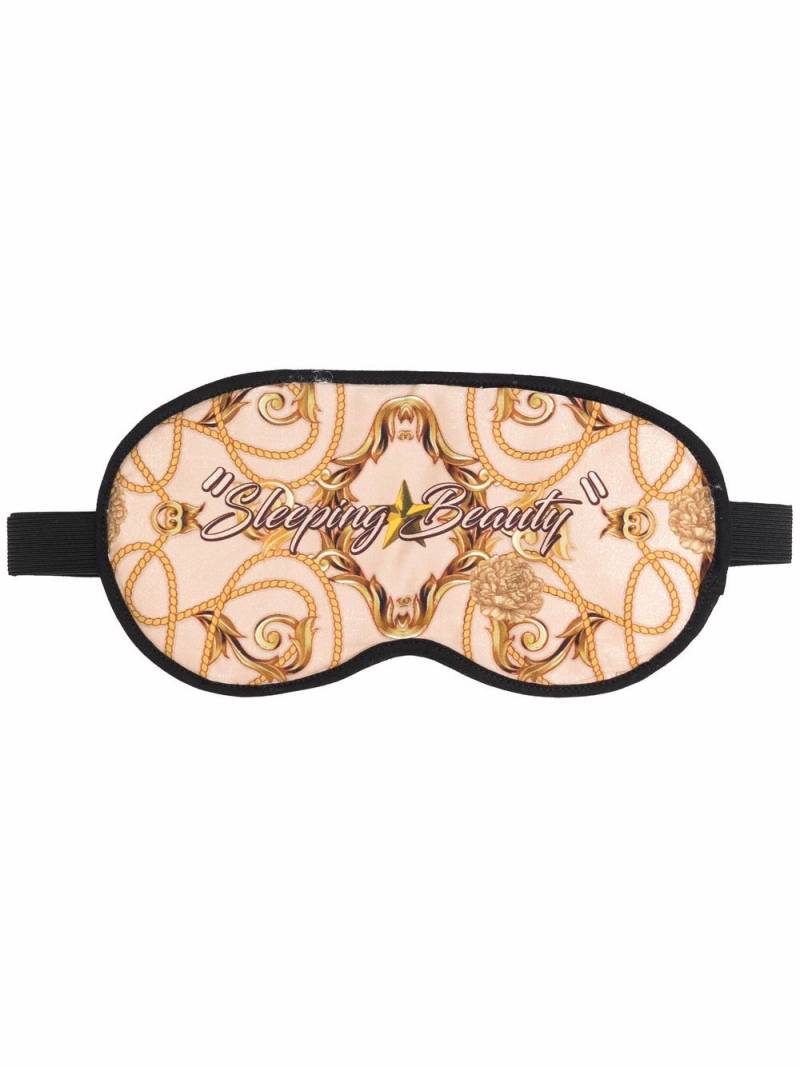 Philipp Plein baroque-print sleep mask - Neutrals von Philipp Plein