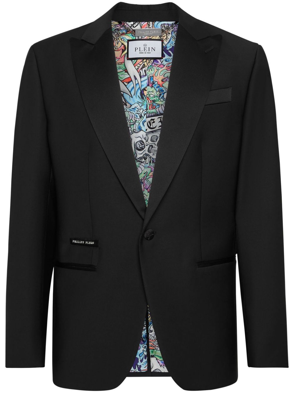 Philipp Plein beaded peak-lapel blazer - Black von Philipp Plein