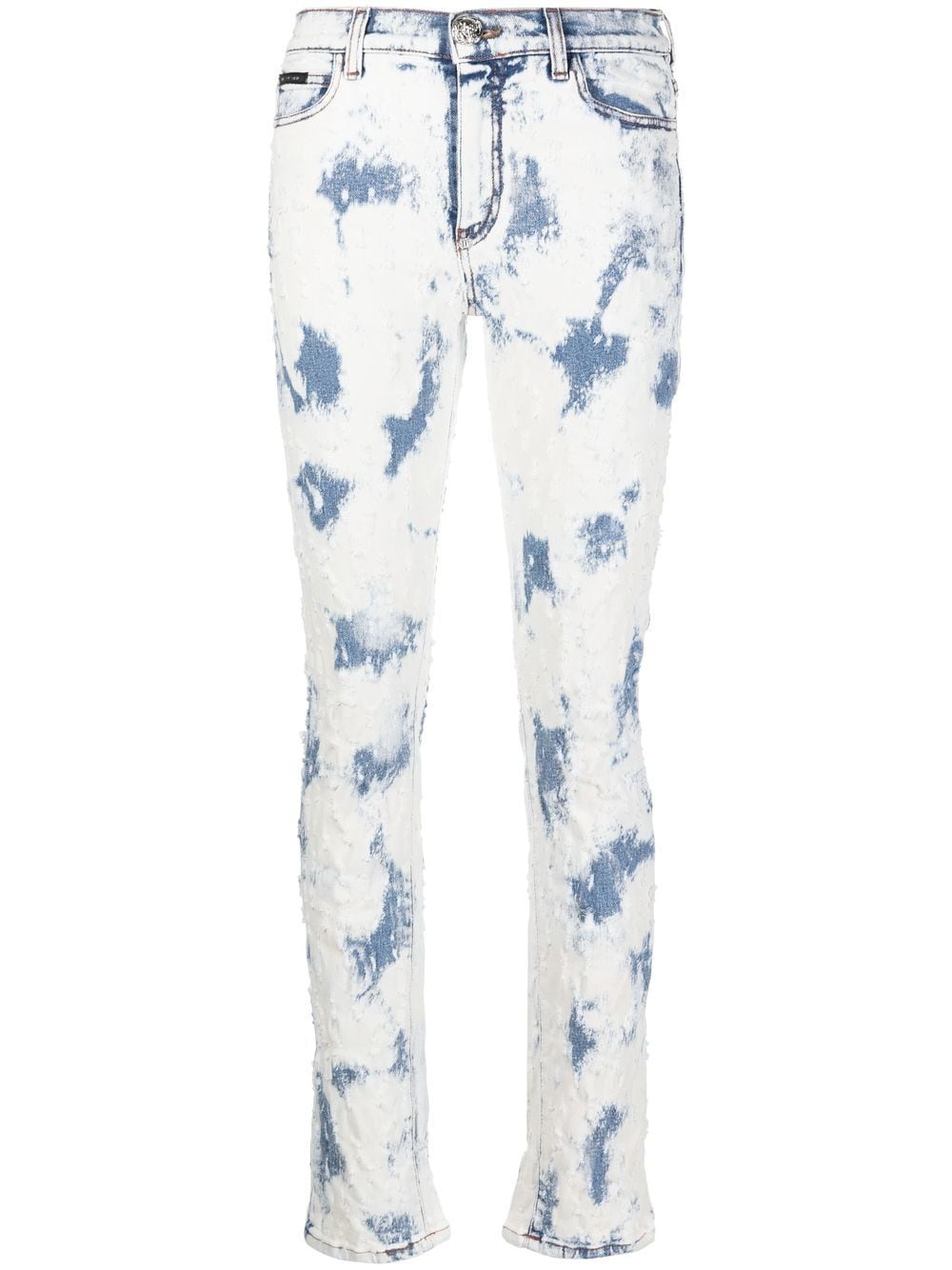 Philipp Plein bleach-wash straight-leg jeans - Blue von Philipp Plein