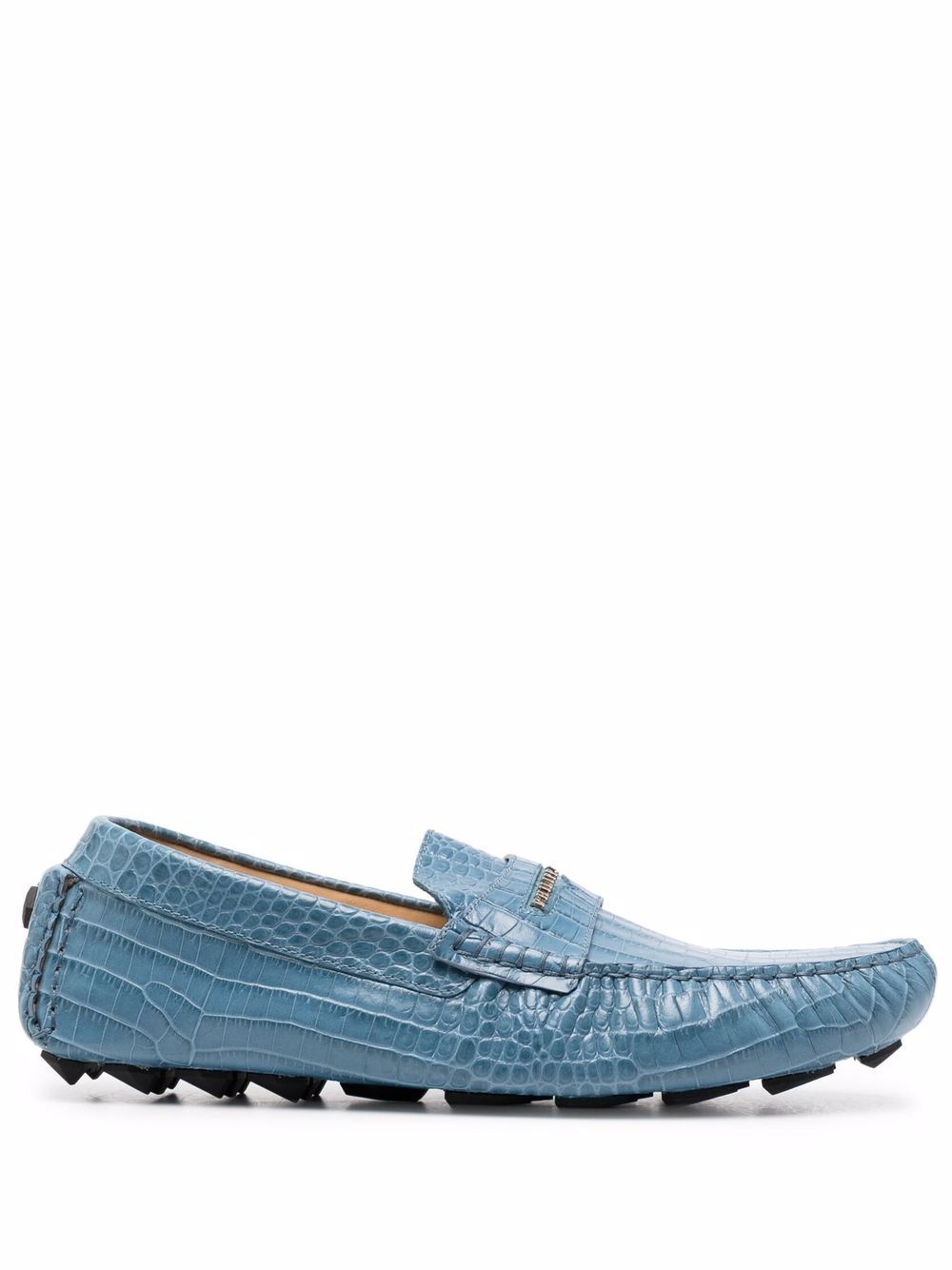 Philipp Plein blue leather moccasin von Philipp Plein