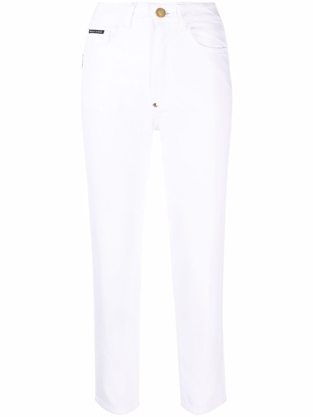 Philipp Plein boyfriend cropped jeans - White von Philipp Plein