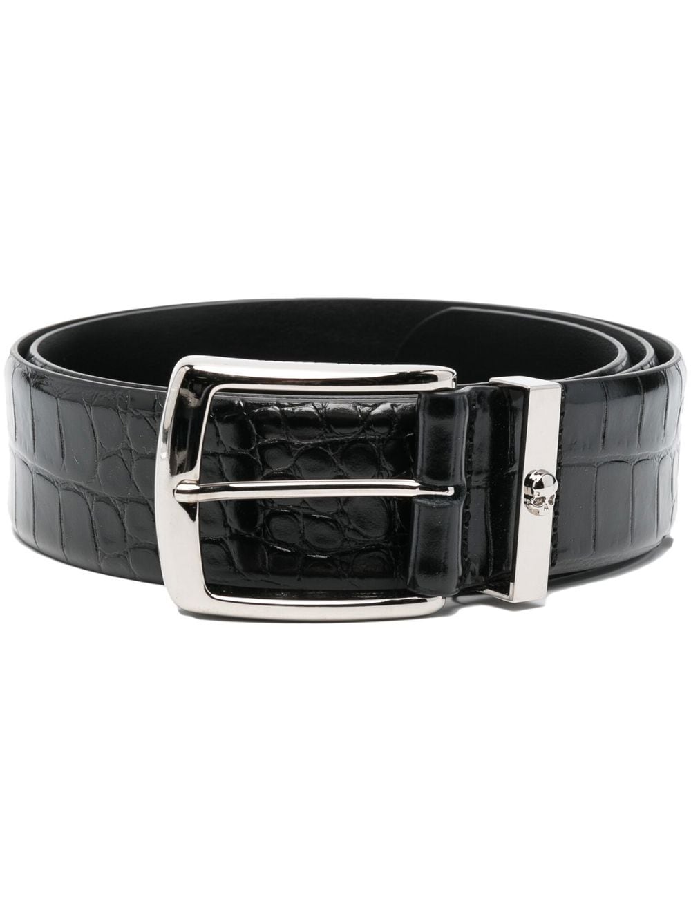 Philipp Plein crocodile-embossed leather belt - Black von Philipp Plein