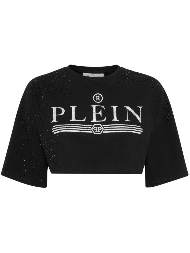 Philipp Plein cropped logo T-shirt - Black von Philipp Plein