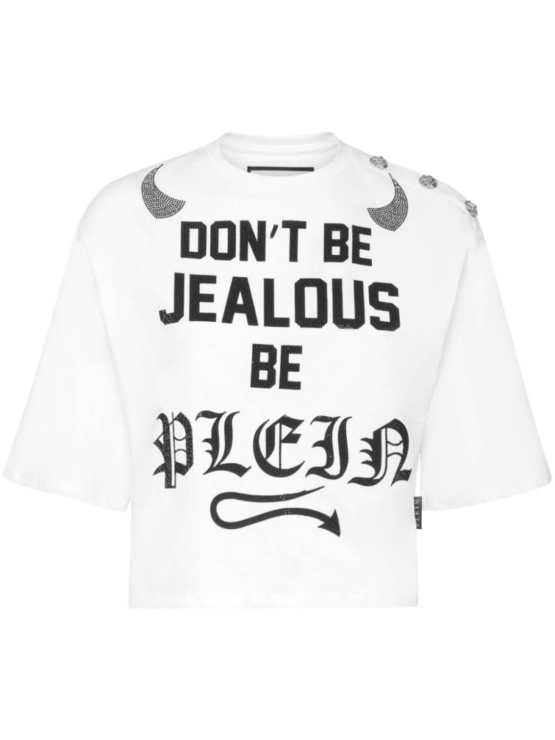 Philipp Plein cropped round-neck T-shirt - White von Philipp Plein