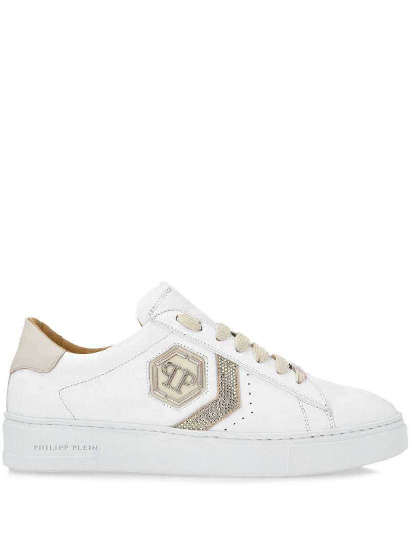 Philipp Plein Arrow Force Strass Hexagon low-top sneakers - White von Philipp Plein