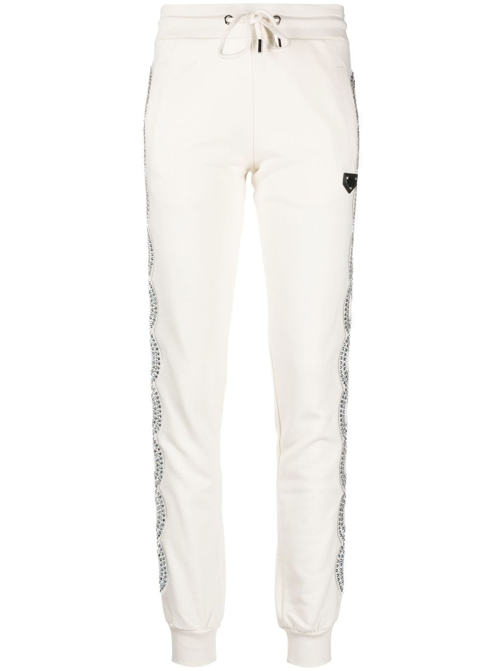 Philipp Plein crystal cable cotton jogging - White von Philipp Plein