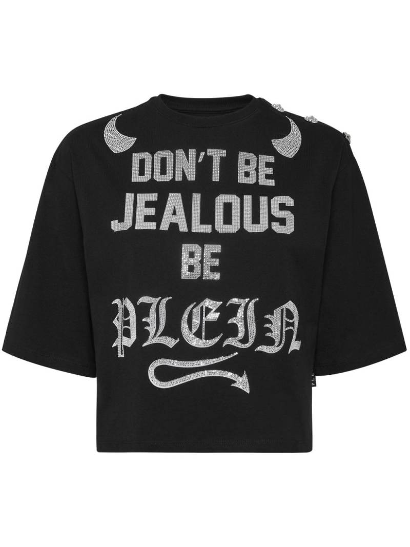 Philipp Plein crystal-embellished cropped T-shirt - Black von Philipp Plein