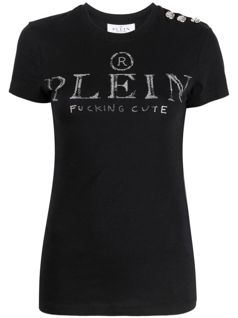 Philipp Plein crystal-embellished logo T-shirt - Black von Philipp Plein