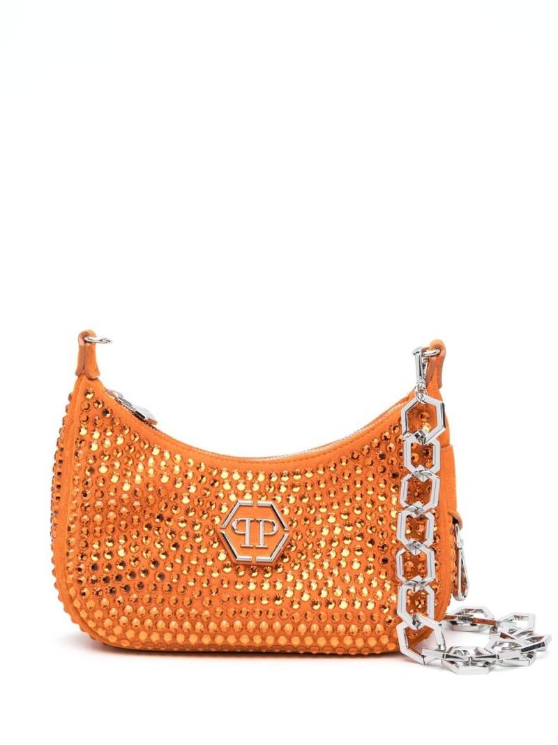 Philipp Plein crystal-embellished logo shoulder bag - Orange von Philipp Plein