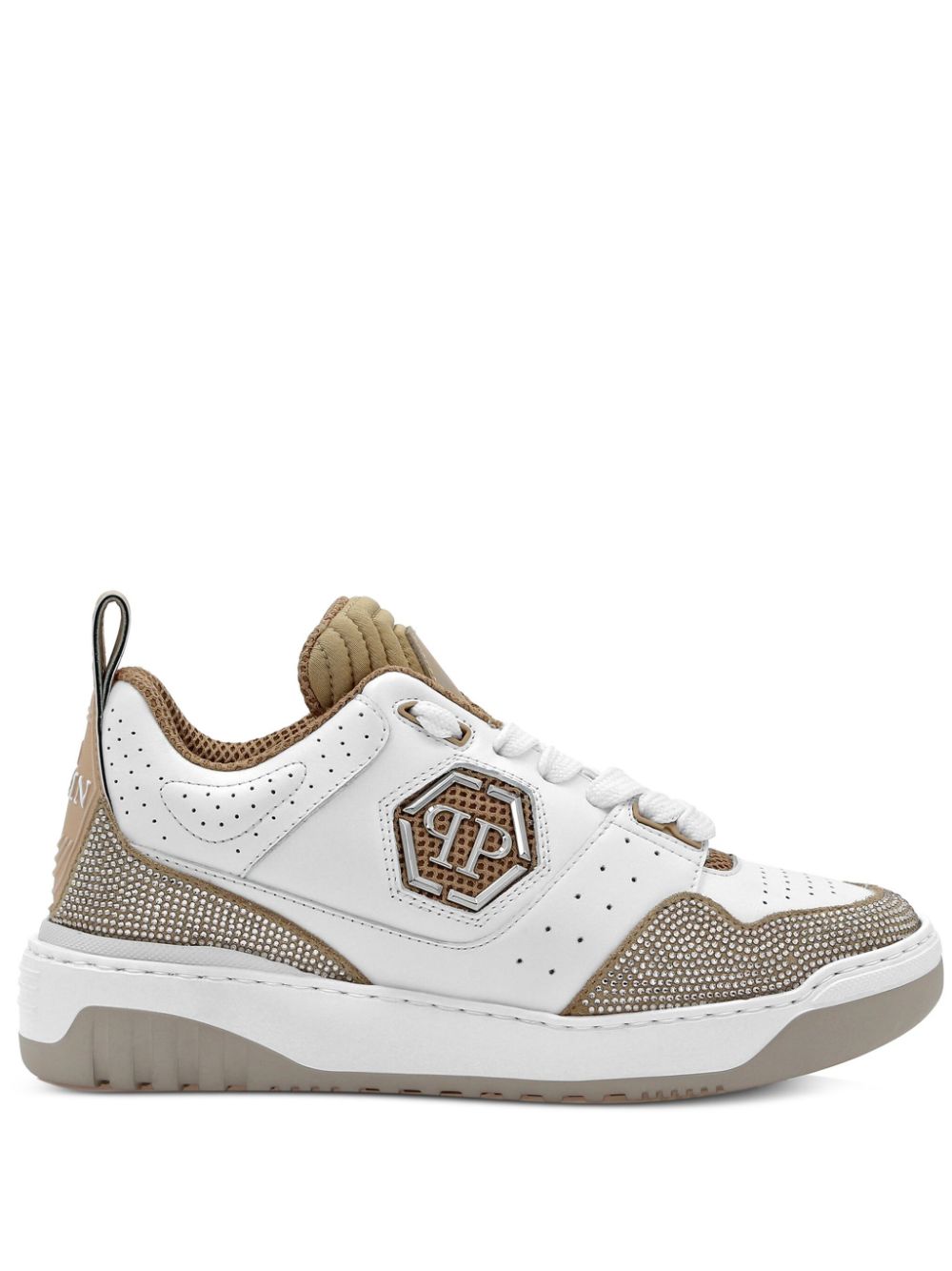 Philipp Plein crystal-embellished low-top sneakers - White von Philipp Plein