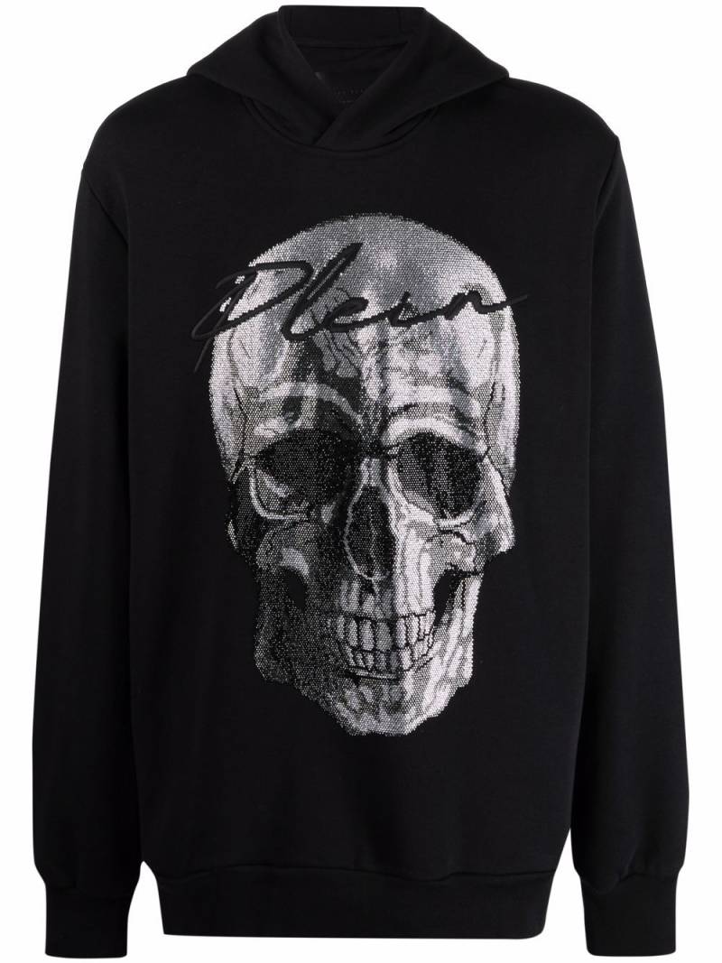 Philipp Plein crystal-embellished skull hoodie - Black von Philipp Plein