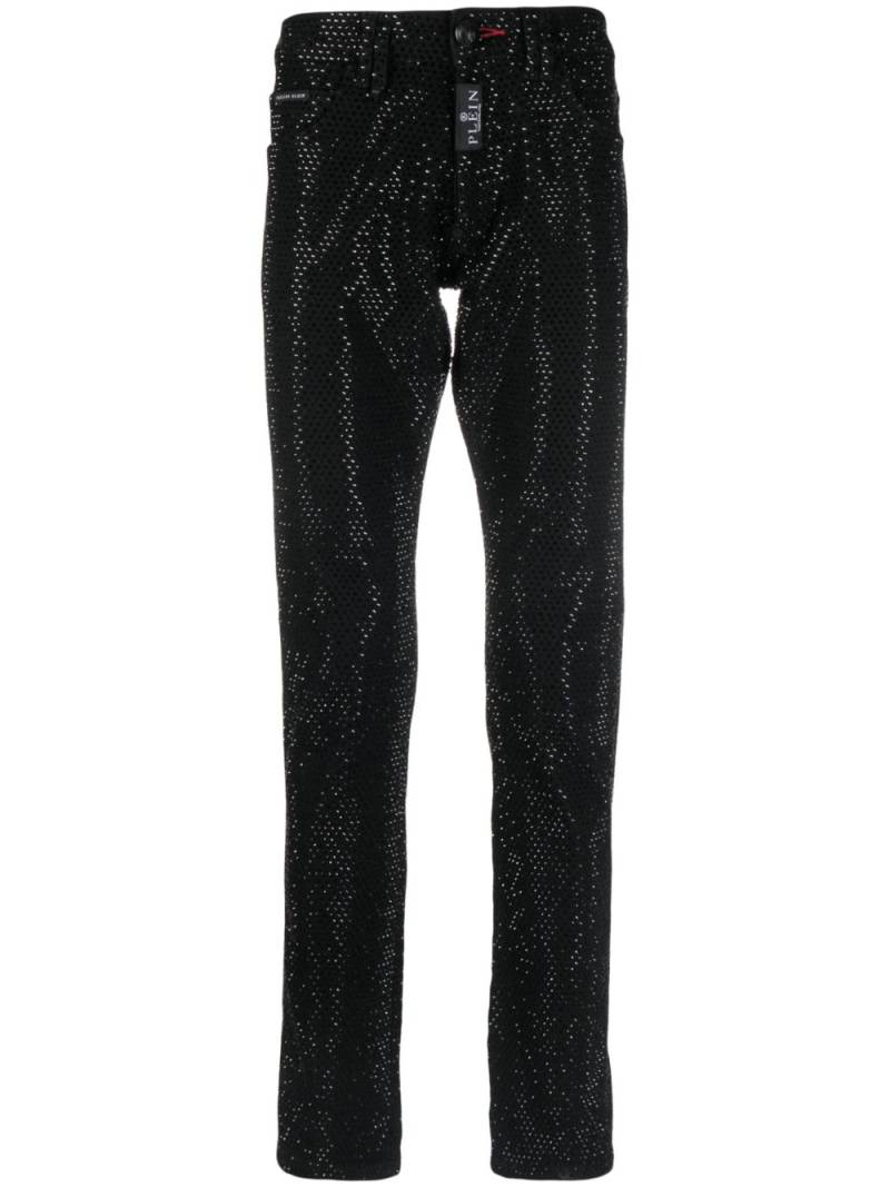 Philipp Plein crystal-embellished straight-leg jeans - Black von Philipp Plein