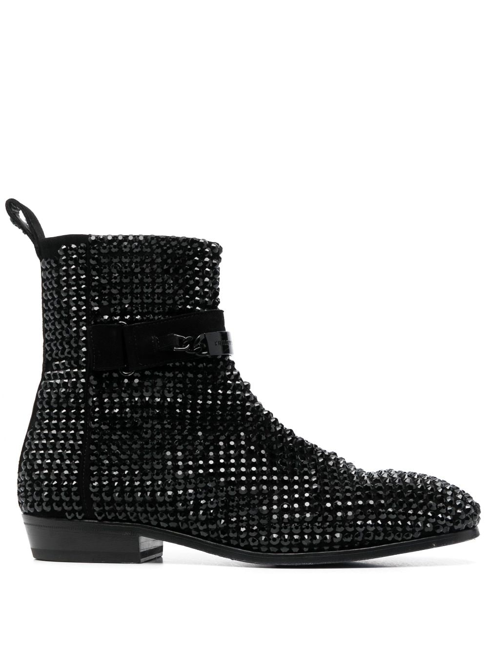 Philipp Plein crystal-embellished suede boots - Black von Philipp Plein