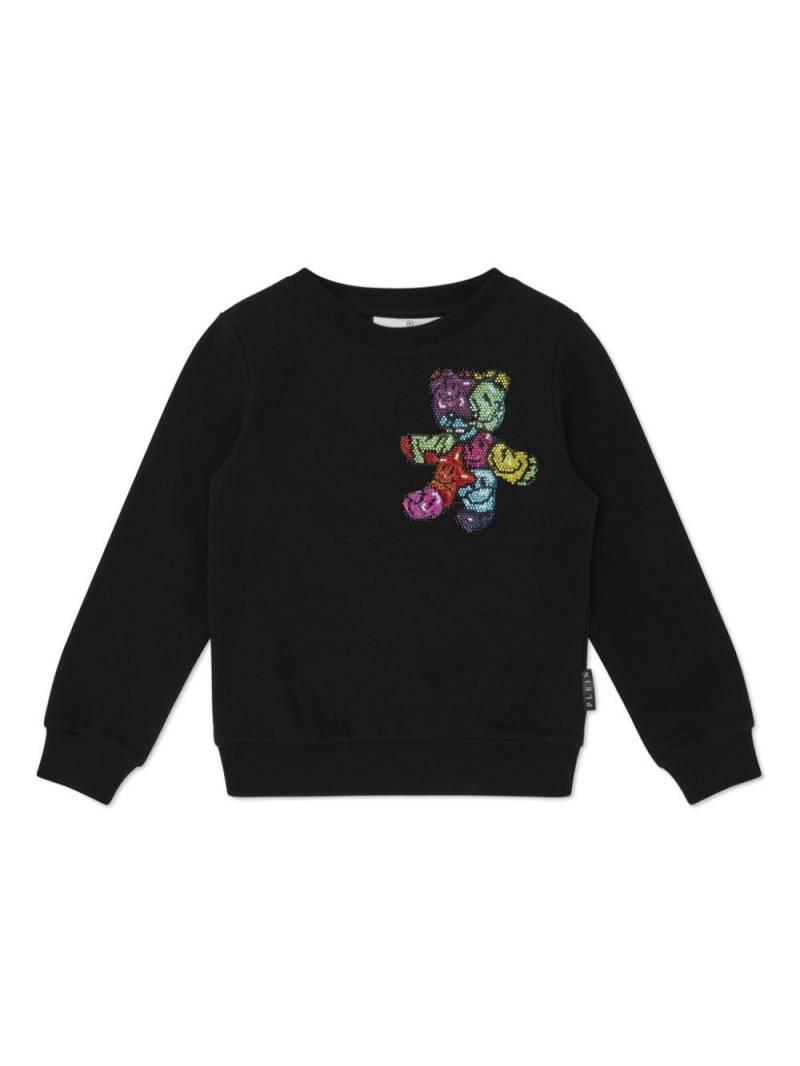 Philipp Plein Junior crystal-embellished sweatshirt - Black von Philipp Plein Junior