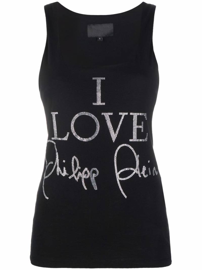 Philipp Plein crystal-embellished tank top - Black von Philipp Plein