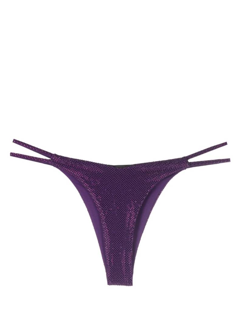 Philipp Plein crystal-embellished thong - Purple von Philipp Plein