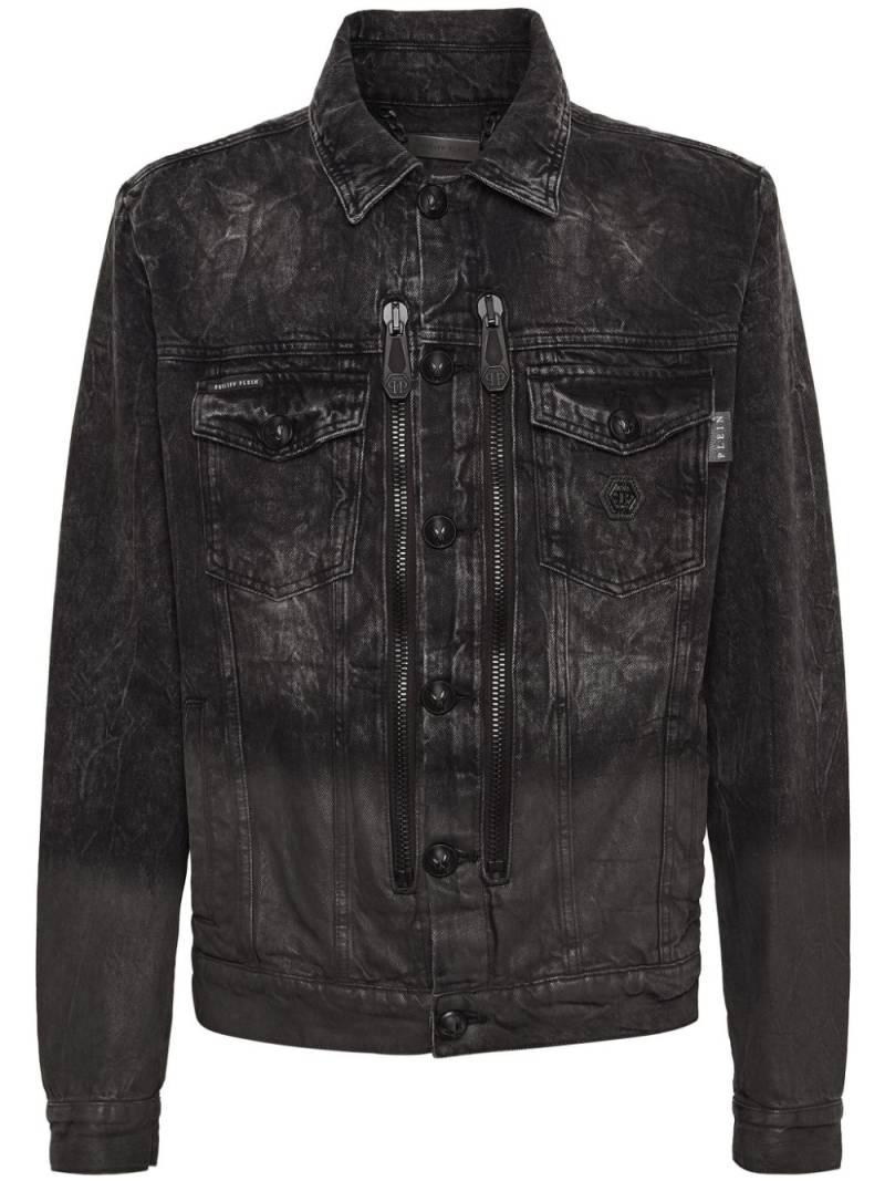 Philipp Plein crystal-skull denim jacket - Black von Philipp Plein