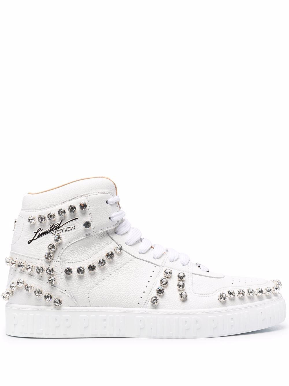 Philipp Plein crystal-studded high-top sneakers - White von Philipp Plein