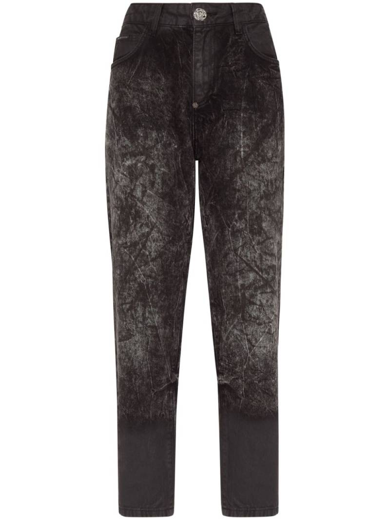 Philipp Plein distressed-effect cropped jeans - Black von Philipp Plein