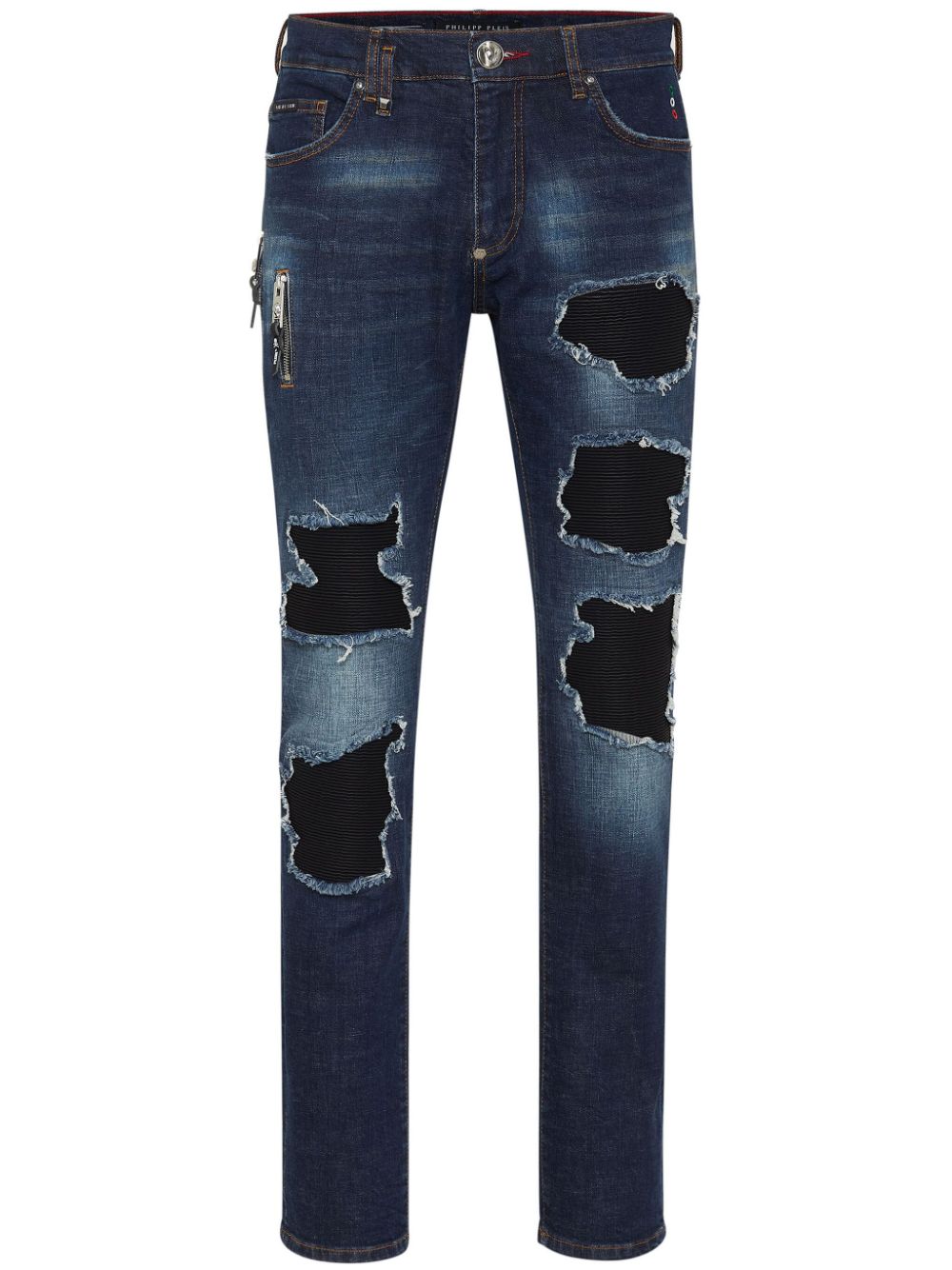 Philipp Plein distressed-effect slim-cut jeans - Blue von Philipp Plein