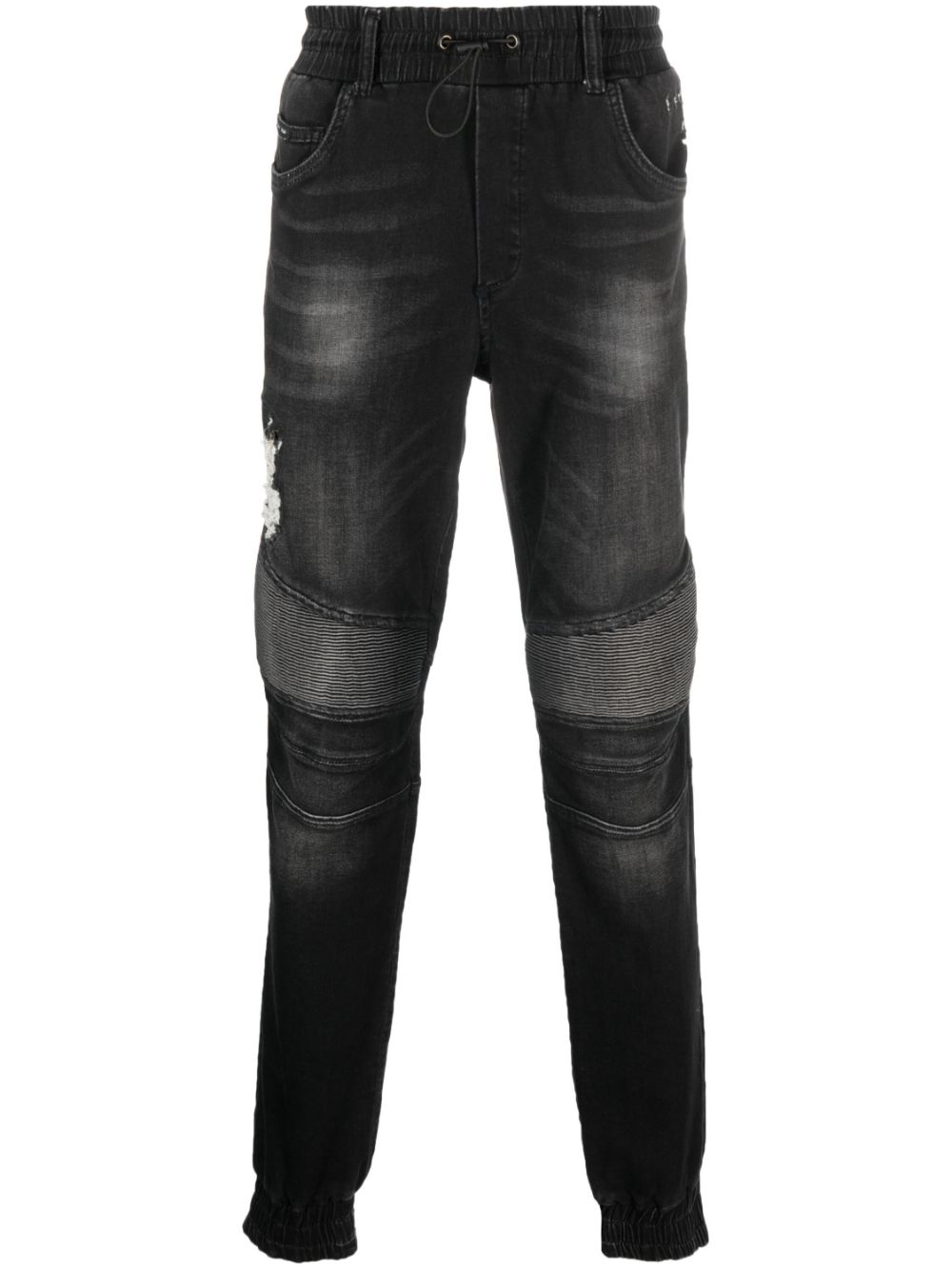 Philipp Plein drawstring-waist tapered jeans - Black von Philipp Plein