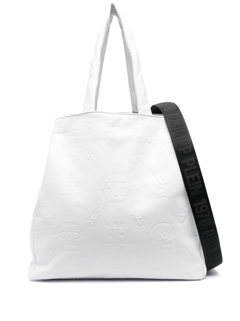 Philipp Plein embossed monogram tote bag - White von Philipp Plein