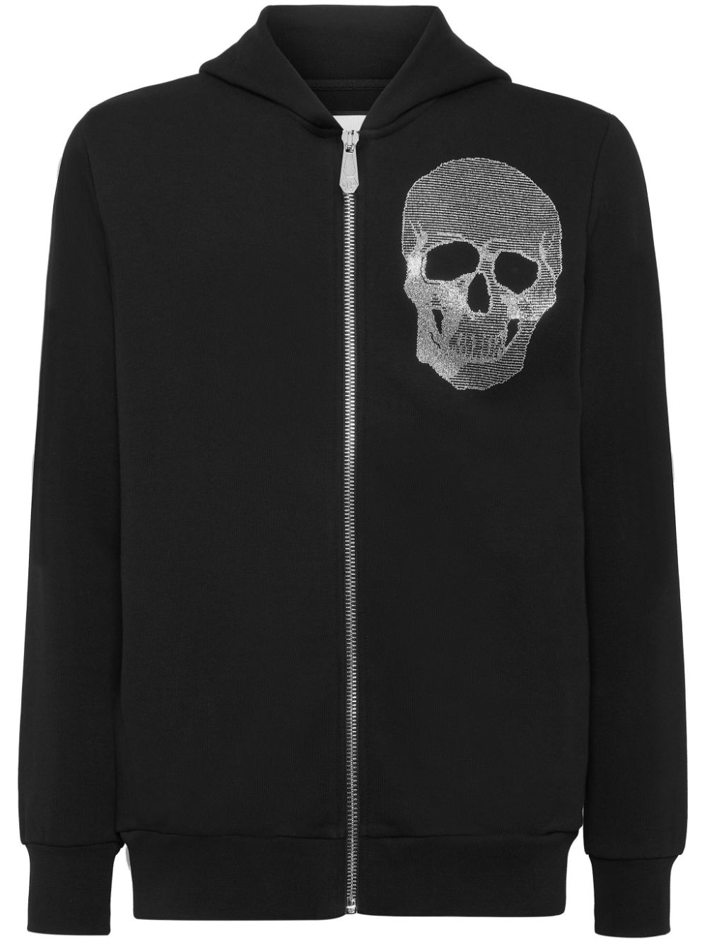 Philipp Plein embroidered zipped hoodie - Black von Philipp Plein