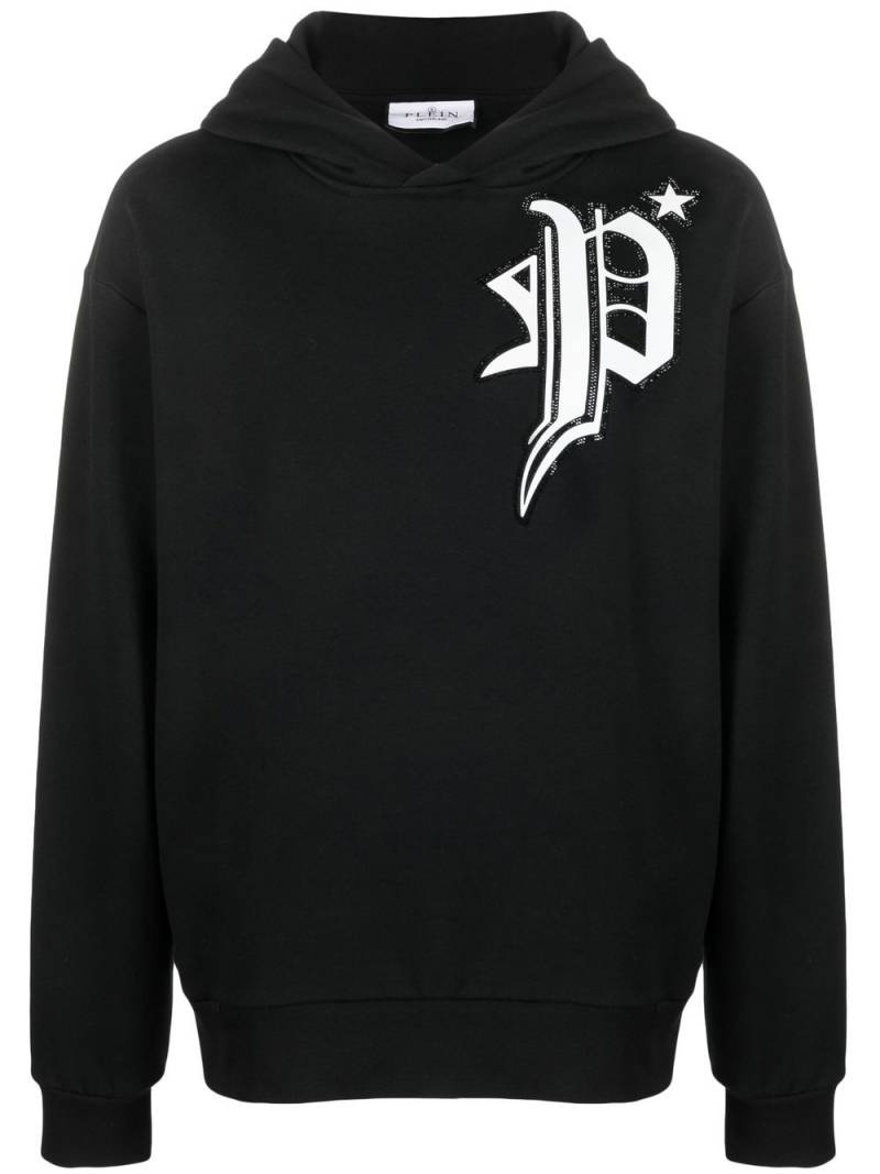 Philipp Plein gothic logo-print hoodie - Black von Philipp Plein