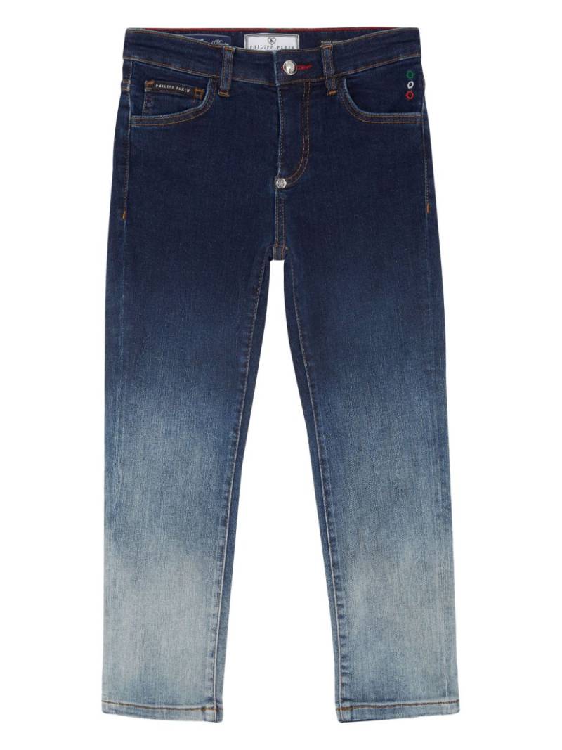 Philipp Plein Junior gradient-effect straight-leg jeans - Blue von Philipp Plein Junior