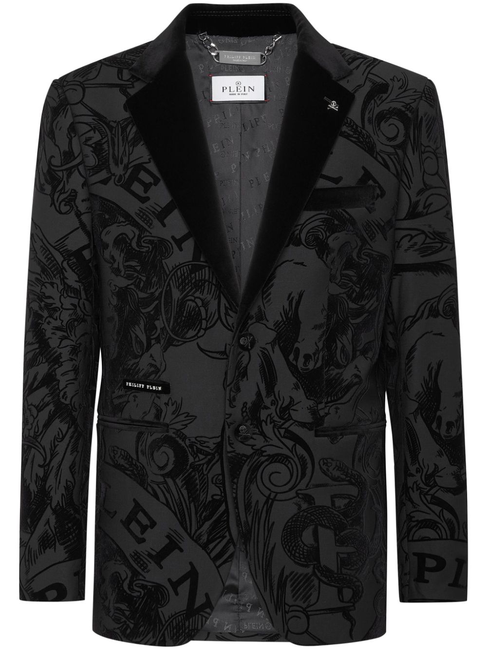 Philipp Plein graphic-print blazer - Black von Philipp Plein