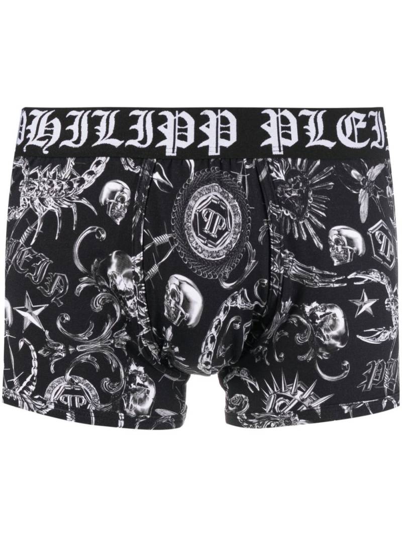 Philipp Plein graphic-print low-rise boxers - Black von Philipp Plein