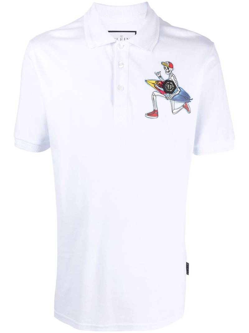 Philipp Plein graphic-print polo shirt - White von Philipp Plein