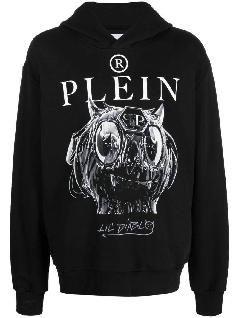 Philipp Plein graphic-print pullover hoodie - Black von Philipp Plein