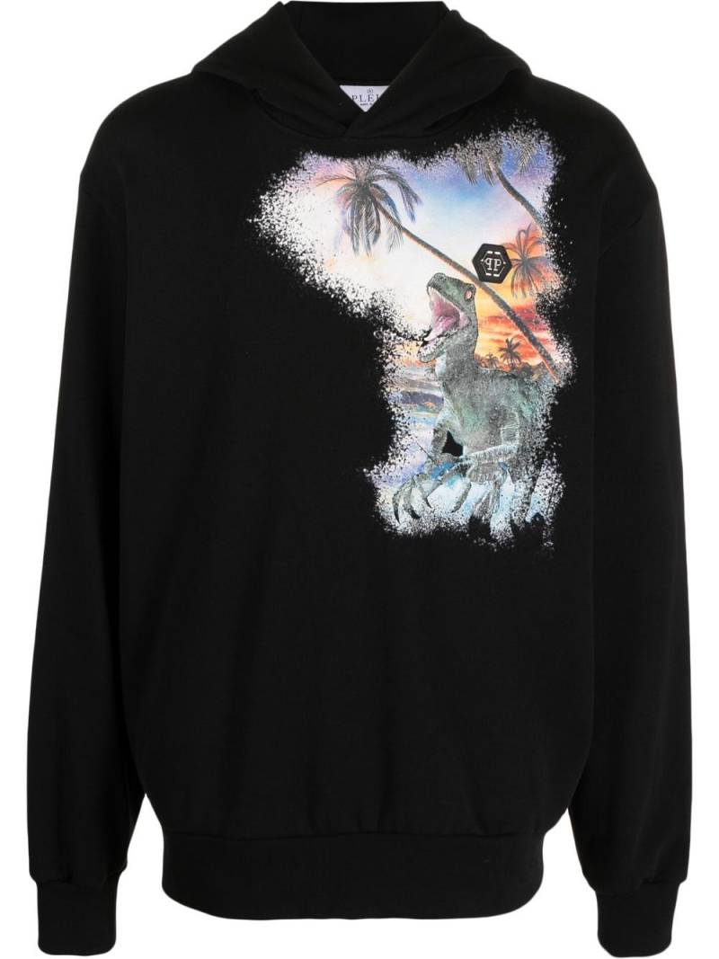 Philipp Plein graphic-print pullover hoodie - Black von Philipp Plein