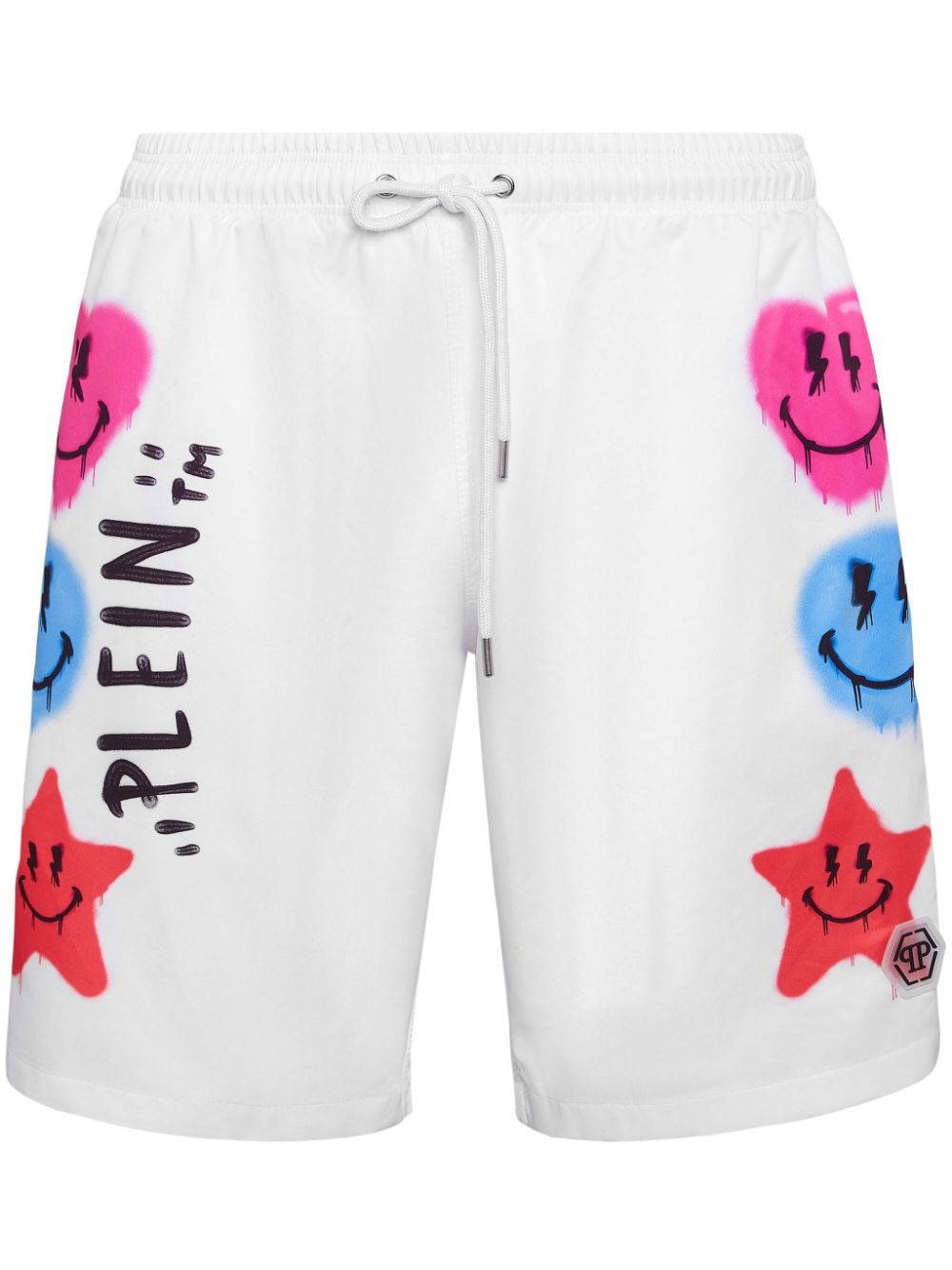 Philipp Plein graphic-print swim shorts - White von Philipp Plein