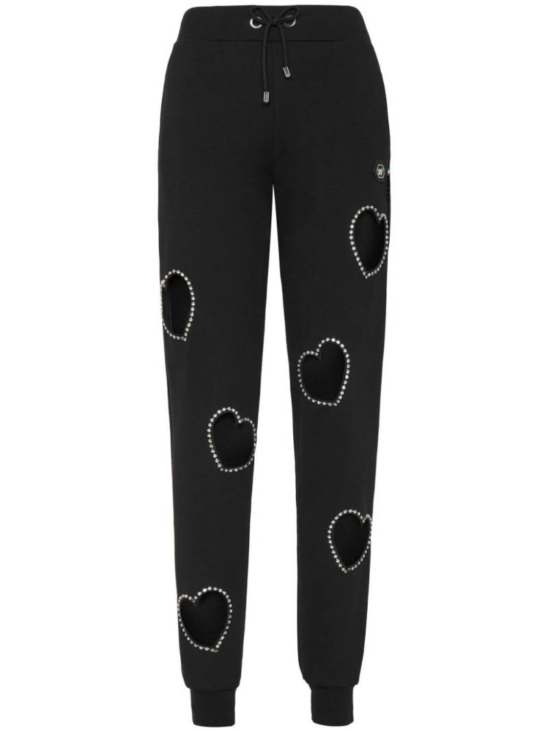 Philipp Plein heart cut-out track pants - Black von Philipp Plein