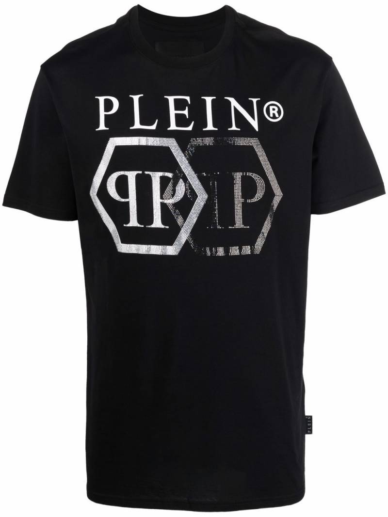 Philipp Plein hexagon crystal logo T-shirt - Black von Philipp Plein